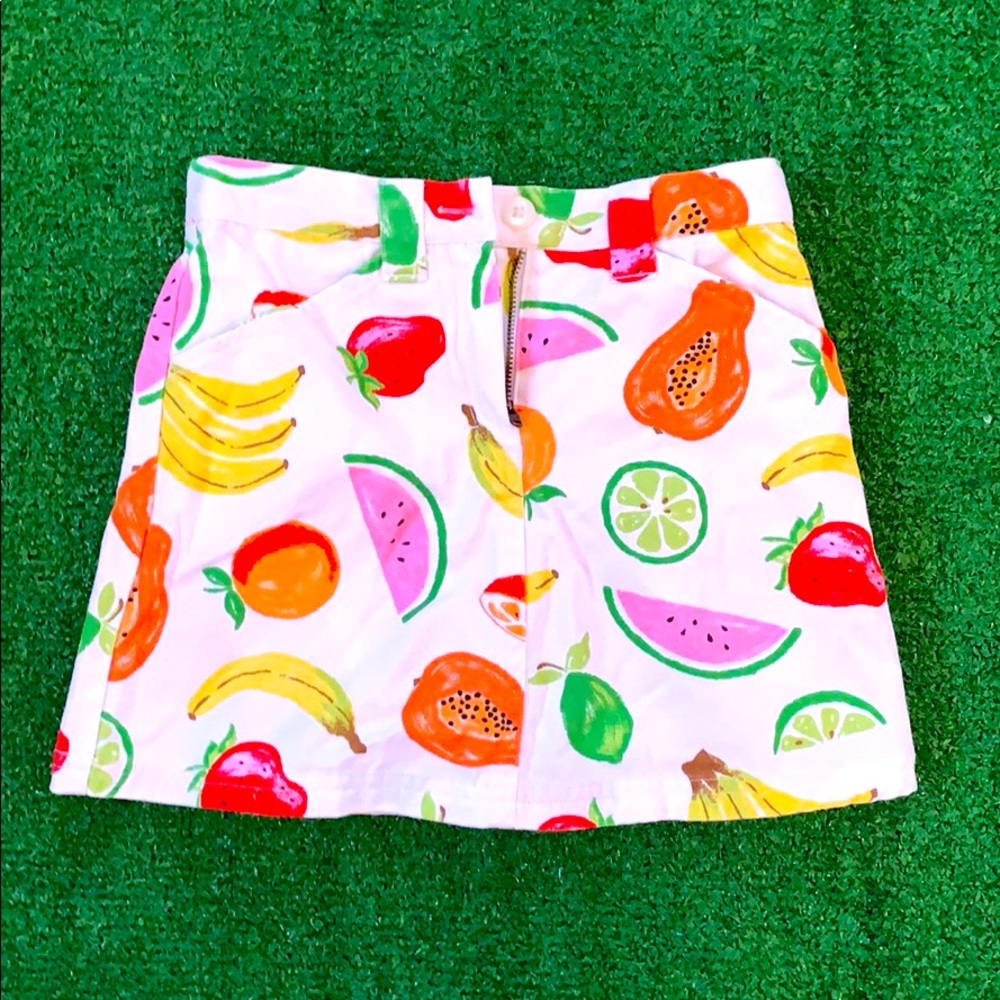 White fruit skort